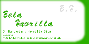 bela havrilla business card
